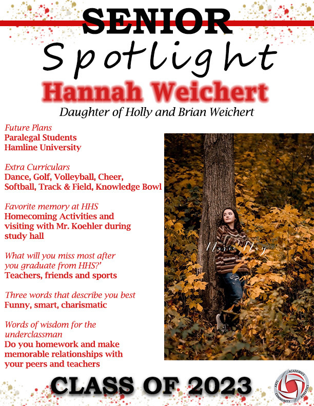 Senior Spotlight - Hannah Weichert