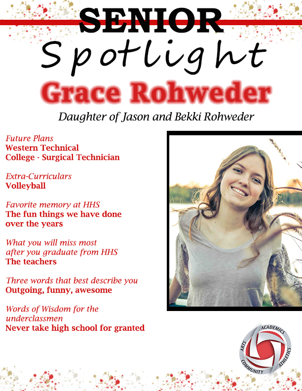 Senior Spotlight - Grace Rohweder